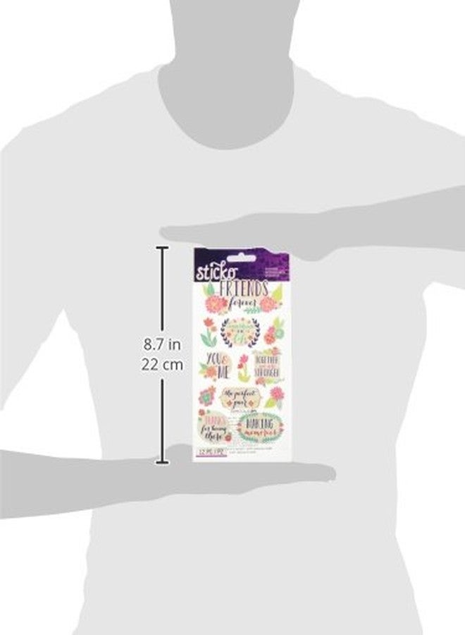 Sticko , Friends, 12 Stickers, Multicolor - Image 2